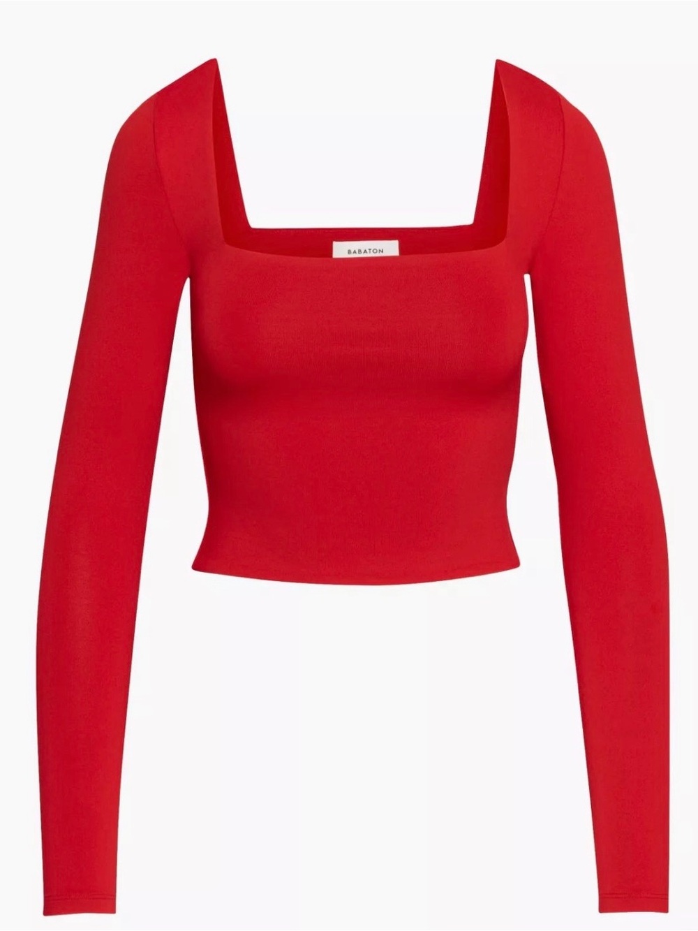 Babaton Aritzia Contour Red Long Sleeve Top